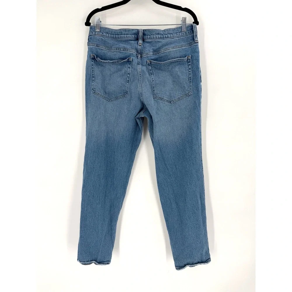 J.Crew Mid-Rise 90s Classic Straight Jeans Womens 31 Blue Pheasant Wash Retro - Picture 5 of 13
